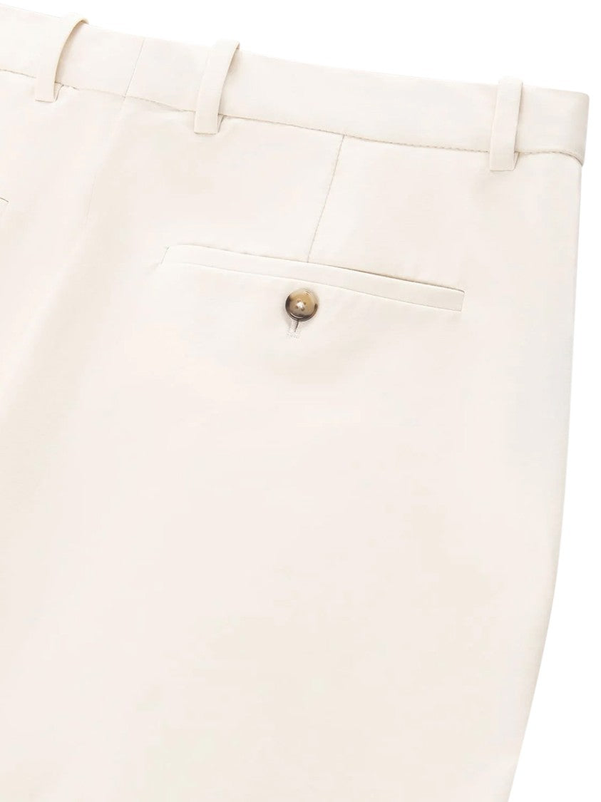 Circolo 1901 Tailored White Trousers With Straight Leg Cut