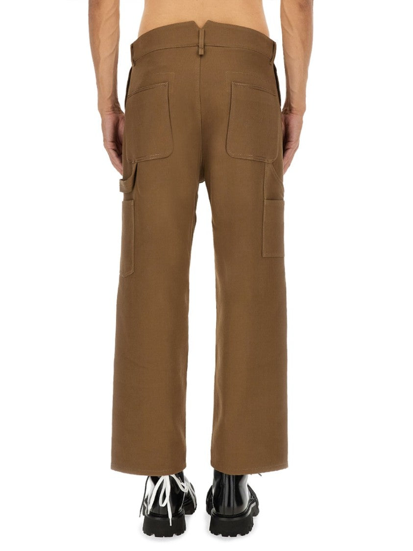 Moschino Straight-Leg Tricot Pants With Utilitarian Details