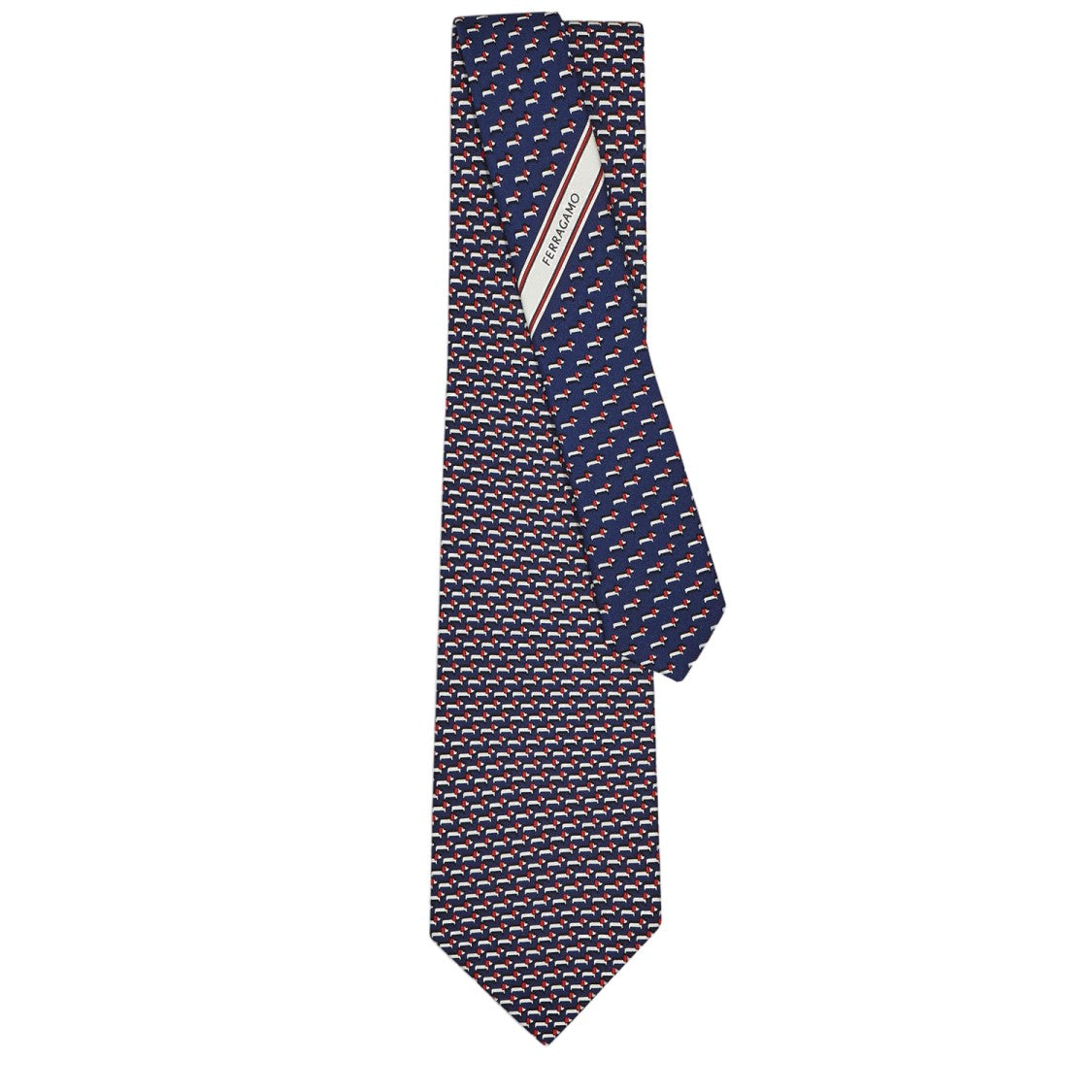 Salvatore Ferragamo Silk Tie With All-Over Fantasy Print