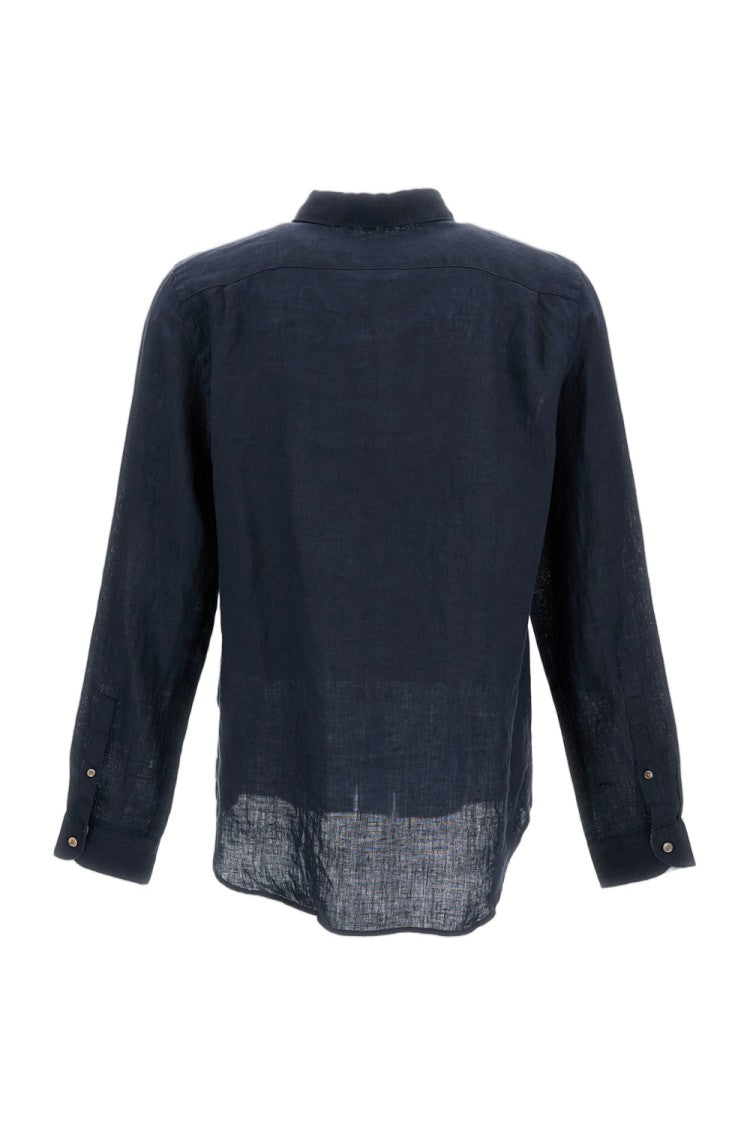 Paul Smith Comfort-Fit Linen Shirt With Pointed Collar And Front Pocket