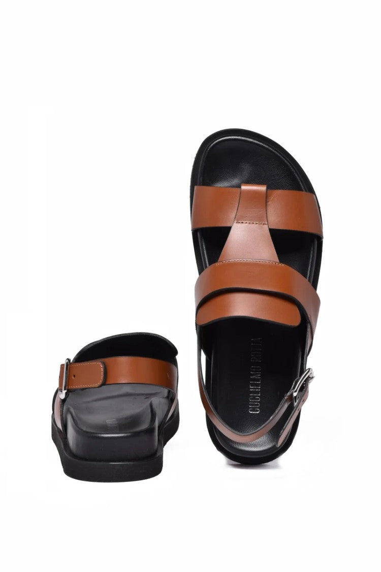 Guglielmo Rotta Leather Sandal - Brown