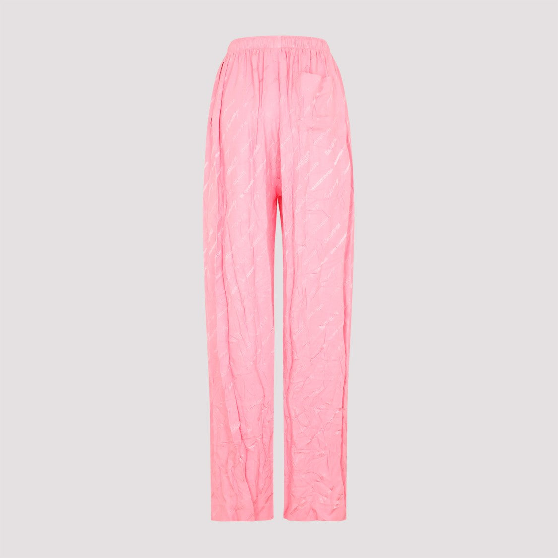 Balenciaga Pink Silk Logoed Pants