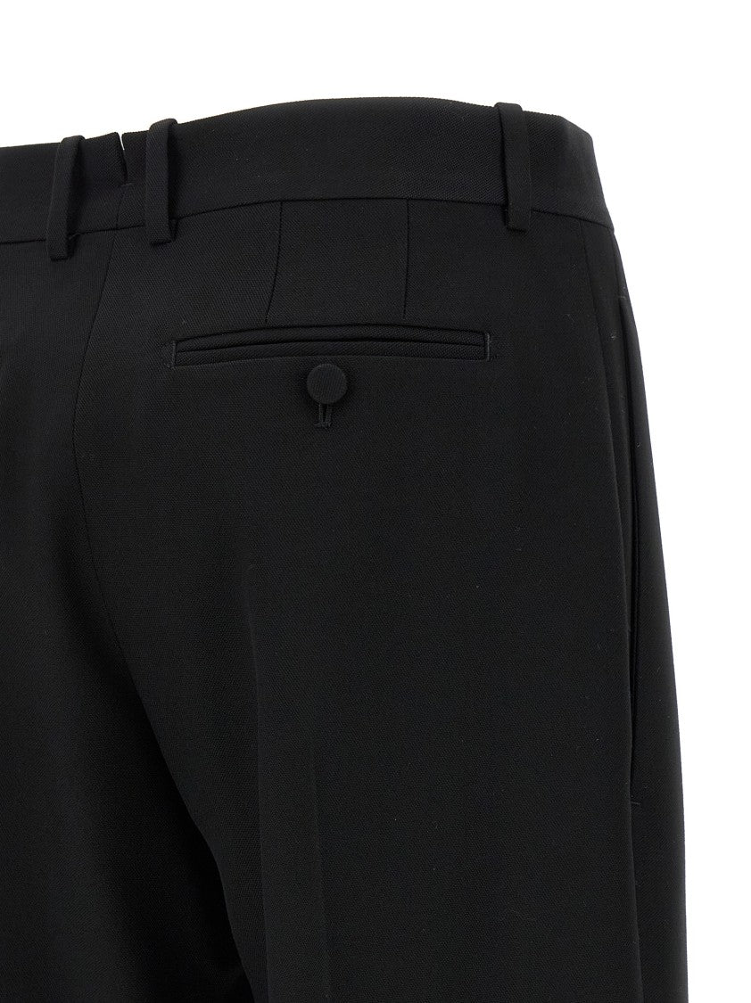 Tom Ford Straight Leg Tailored Trousers In Grain De Poudre Virgin Wool