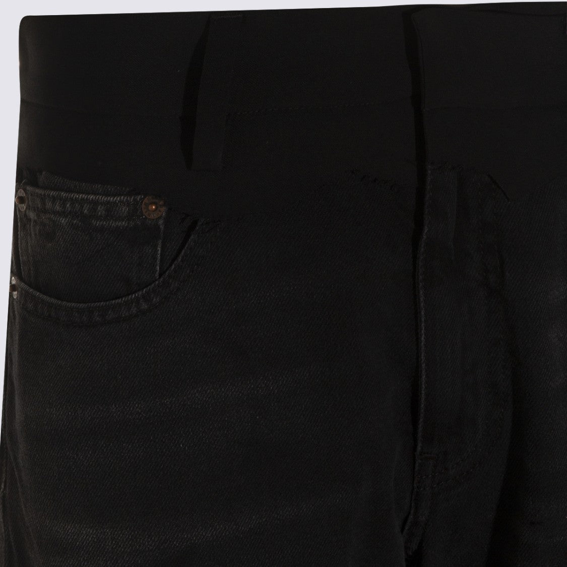 Mm6 By Maison Margiela Black Cotton Jeans