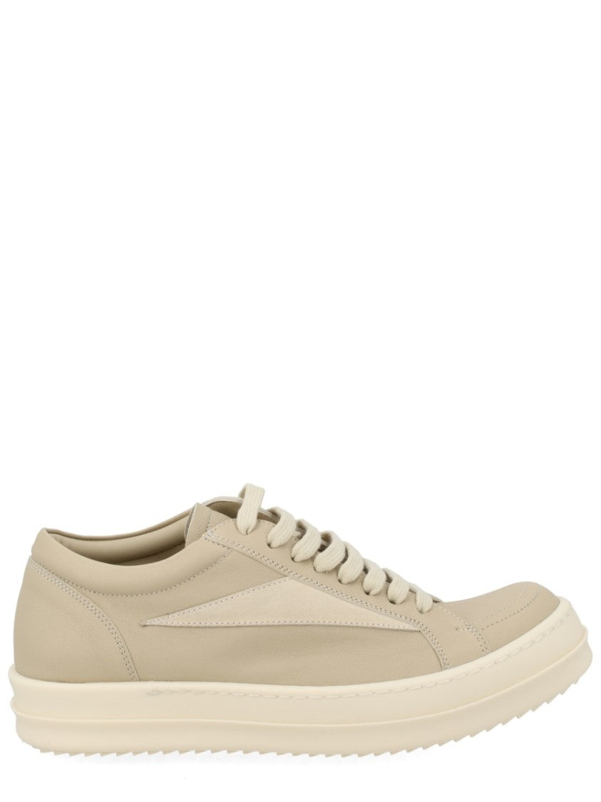 Rick Owens Beige Vintage Sneaks Ram Leather Sneakers