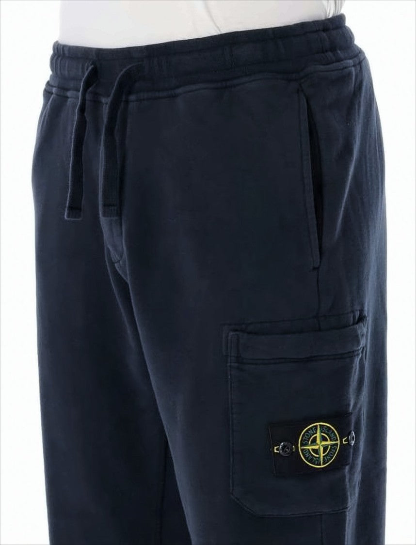 Stone Island Relaxed-Fit Blue Training Pants With Drawstring