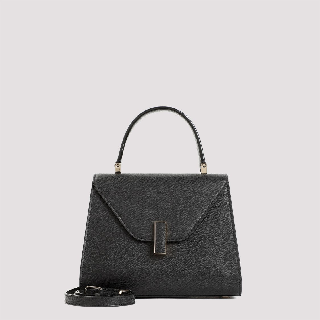Valextra Black Iside Top Handle Mini Bag