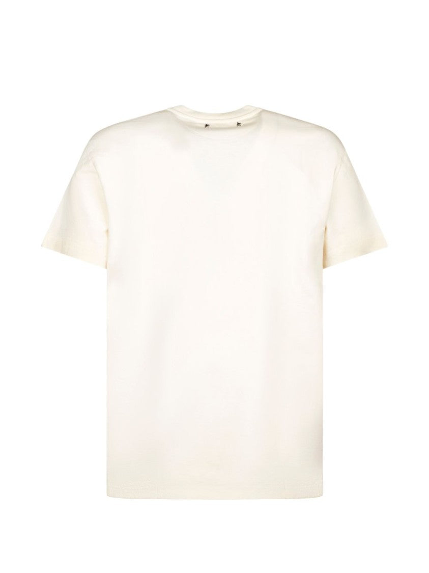 Golden Goose Off-White Relaxed Fit Bold Graphic T-Shirt