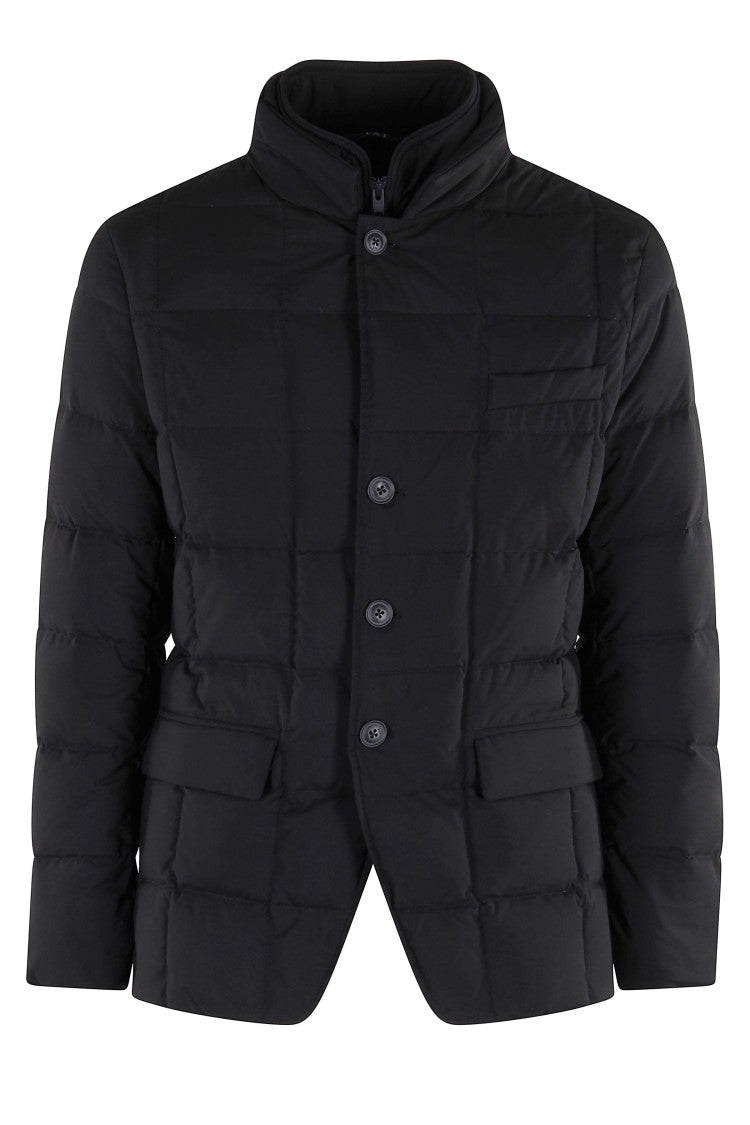 Fay Quilted Down Jacket With High Collar