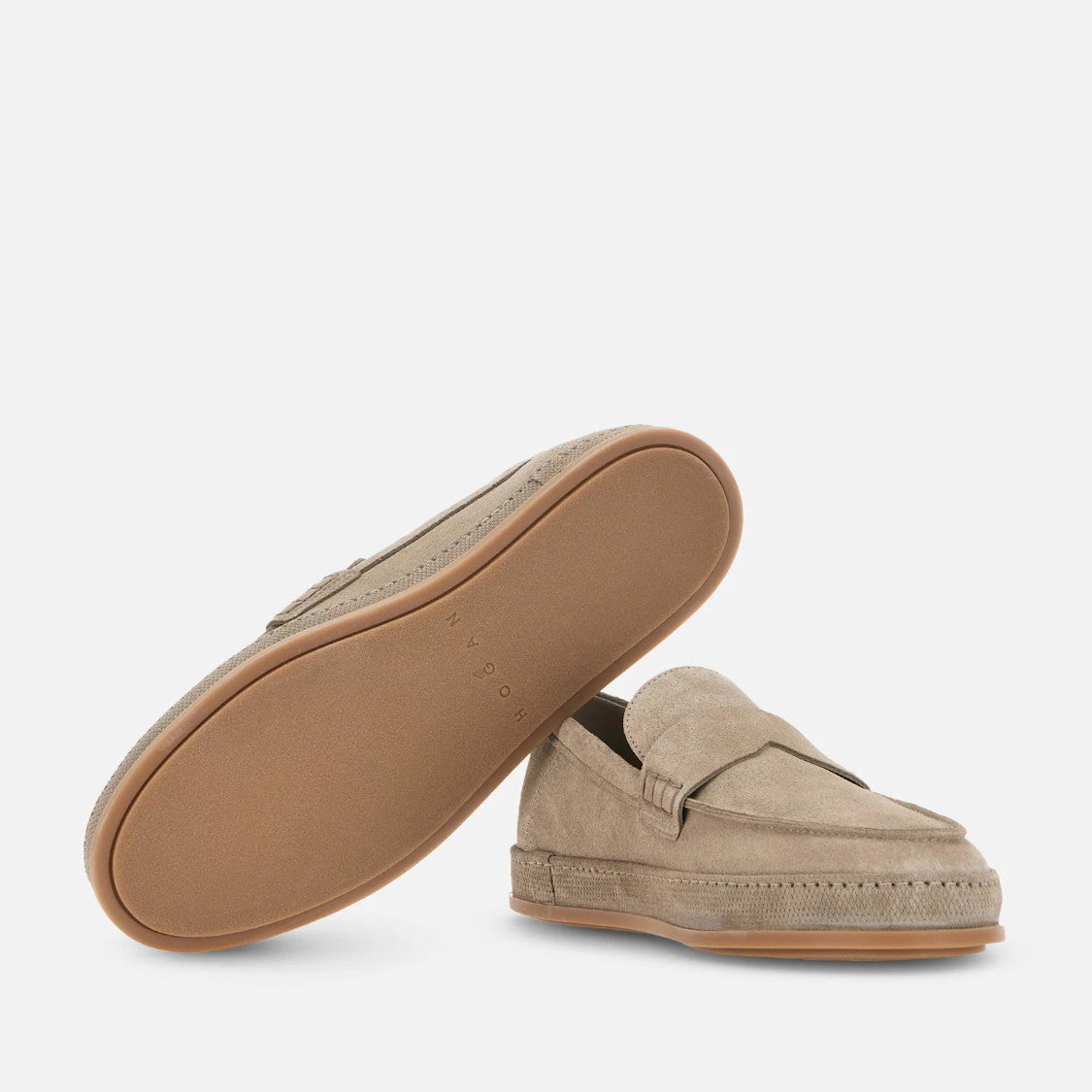 Hogan Classic Penny Loafers In Soft Suede
