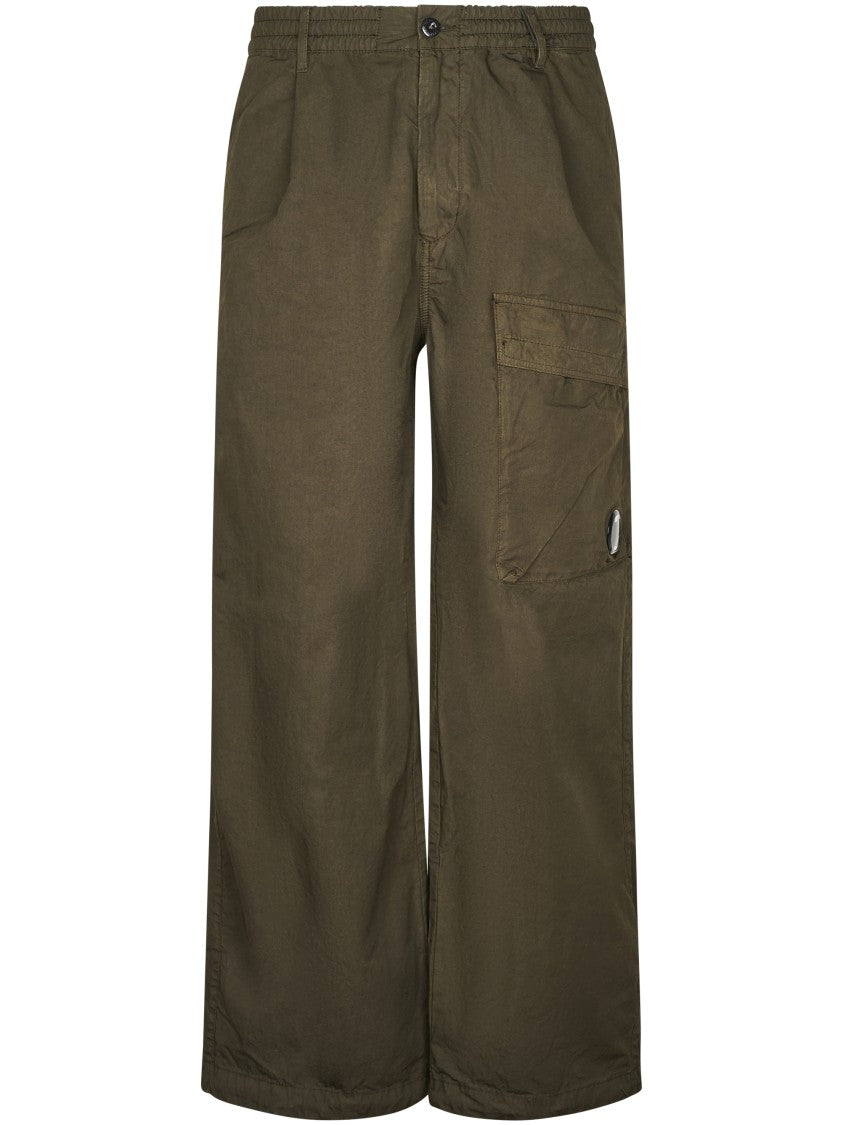 C.P. Company Boxy Wide-Leg Micro-Reps Cargo Pants With Lens Detail