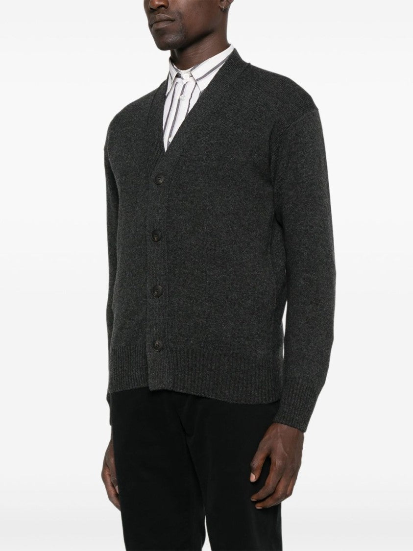 Gran Sasso Chunky Knit Cardigan With V-Neckline