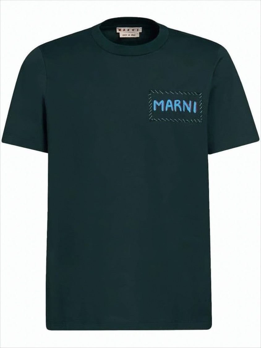 Marni Short-Sleeve T-Shirt With Rectangular Patch Design