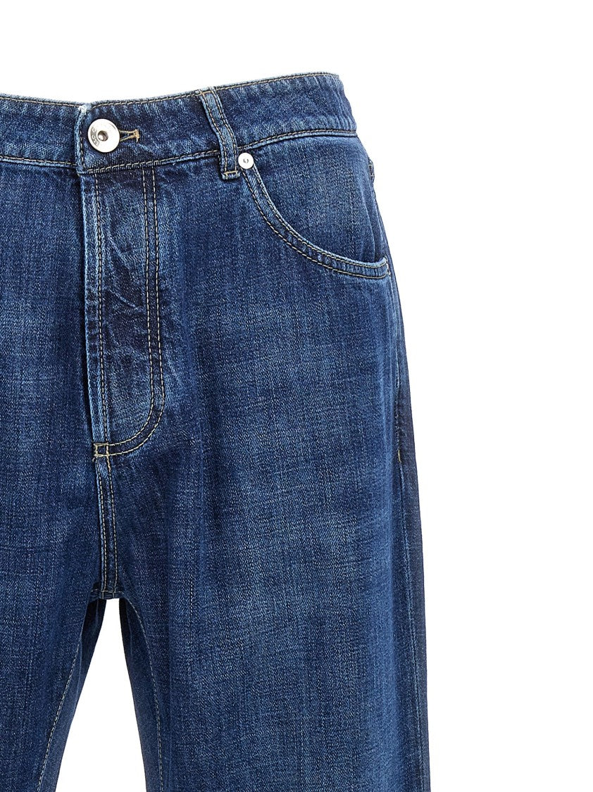 Brunello Cucinelli Relaxed-Fit Blue Denim Jeans