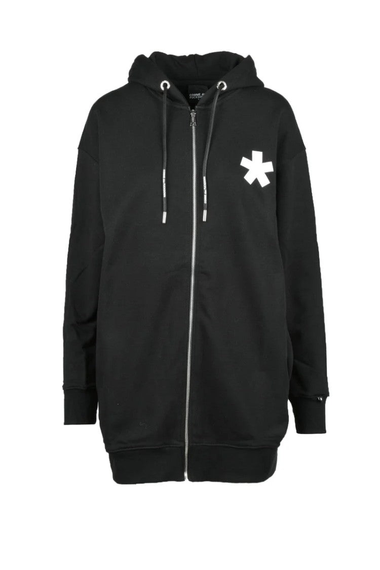 Comme Des Fuckdown* Black Hooded Cotton Sweatshirt