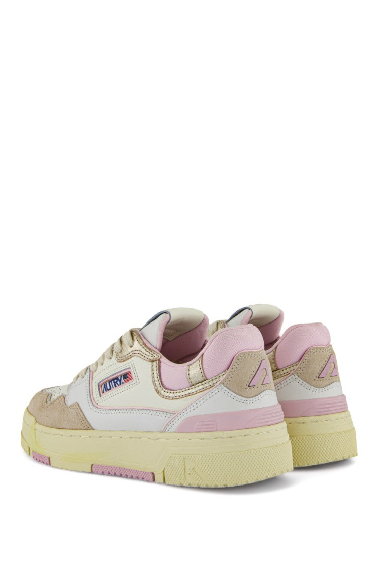 Autry Clc Women’S Basket Sneakers With Pink Details