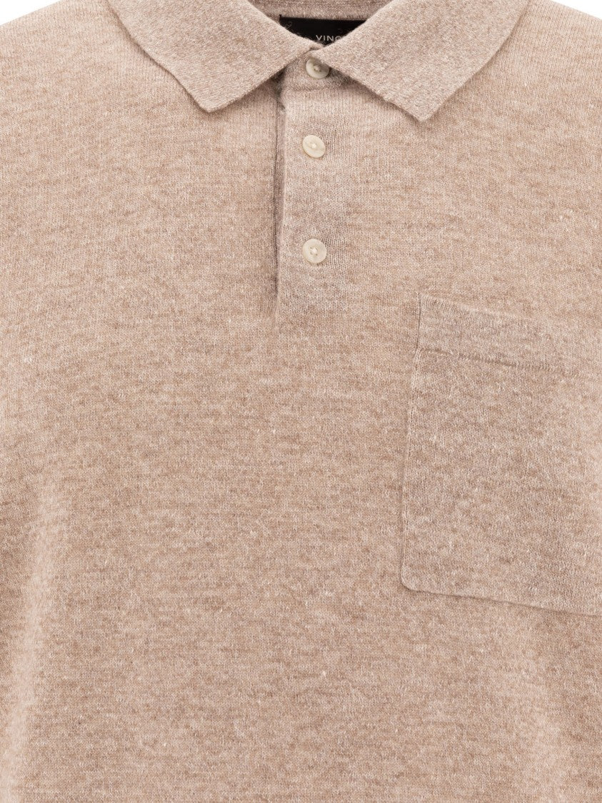 Vince Linen, Wool And Chashmere Polo Shirt
