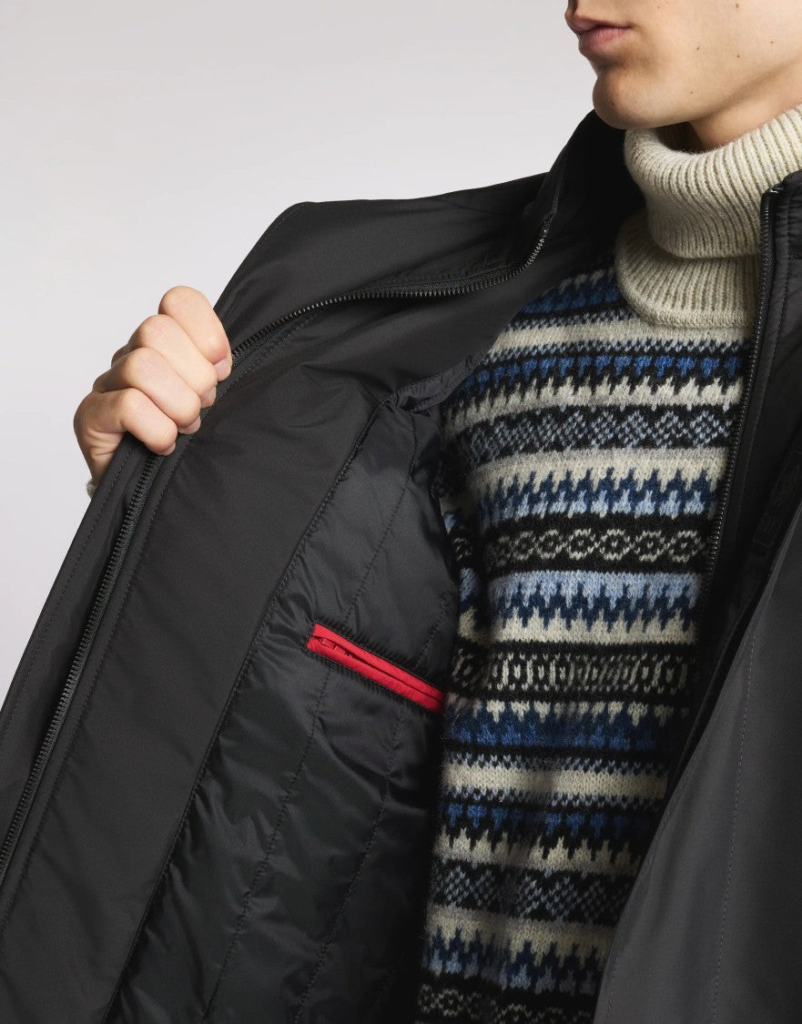 Fay Double-Breasted Cotton Jacket With Design