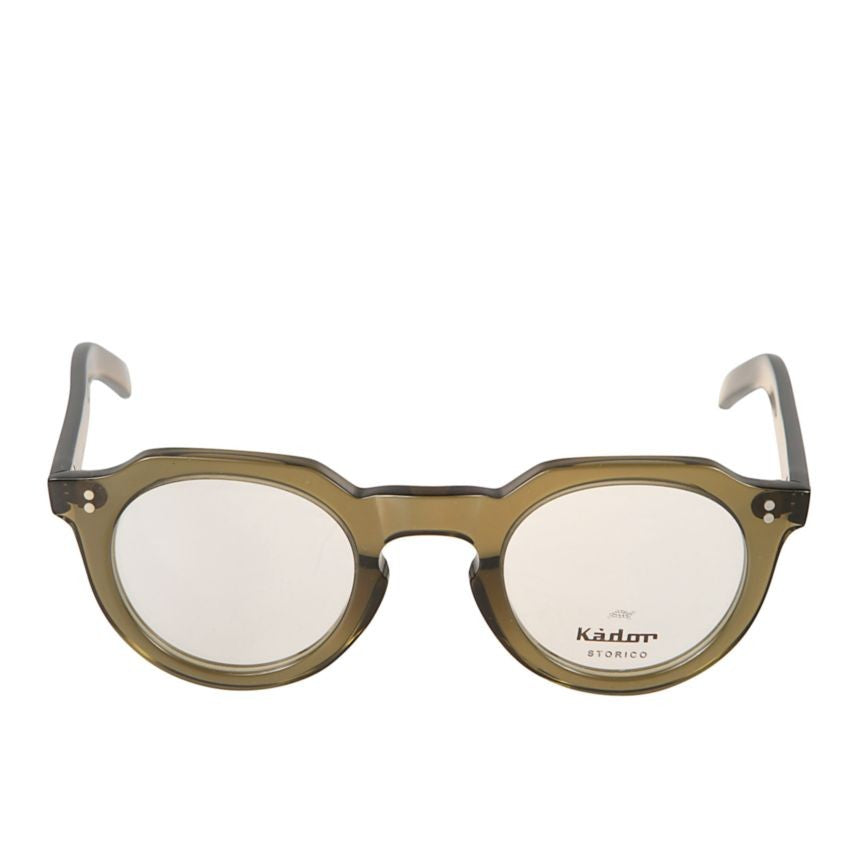 Kador Storiko Rounded Olive-Toned Acetate Eyeglasses With Keyhole Bridge