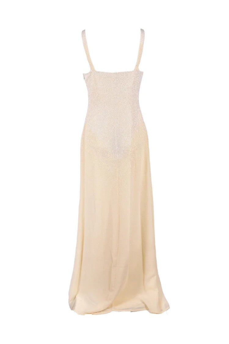 Red Carpet E. Franchi Long Dress Polyester - Butter