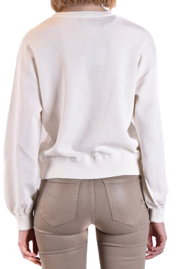 Pinko White Cotton Sweater