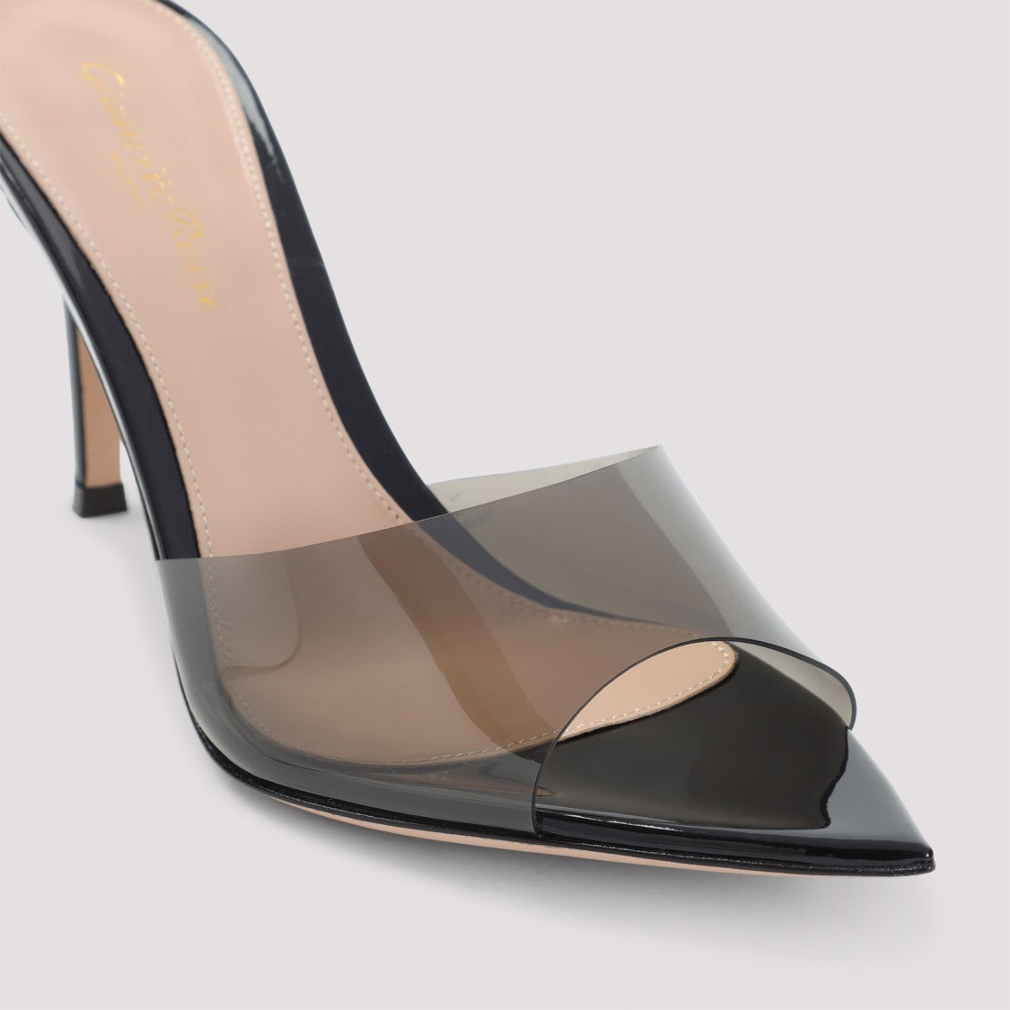 Gianvito Rossi Elle 85 Black Leather Mules