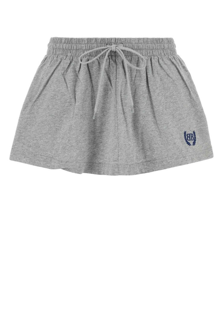 Balenciaga Grey Cotton Mini Skirt