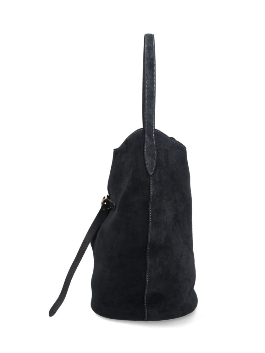 Liffner Large "Belted Bag" Bucket Bag – Black