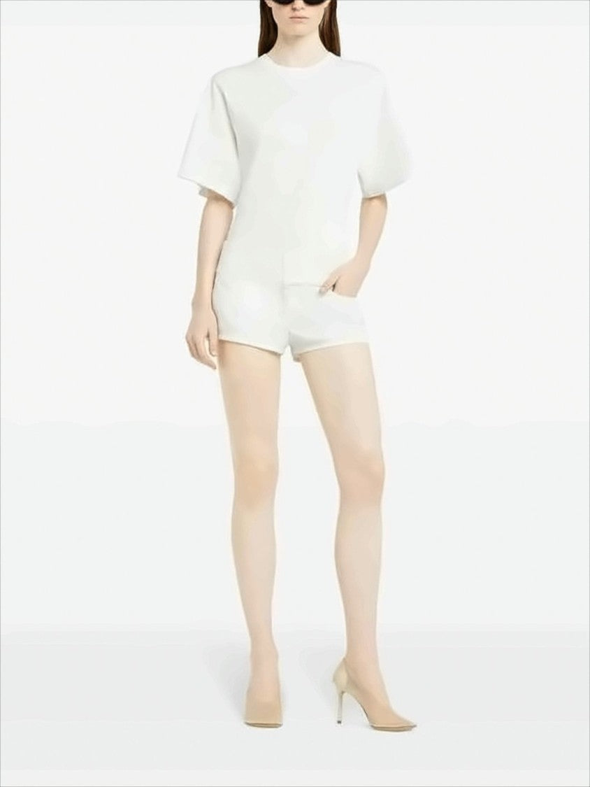 Courrèges Short-Sleeved Fitted Top With Boxy Silhouette
