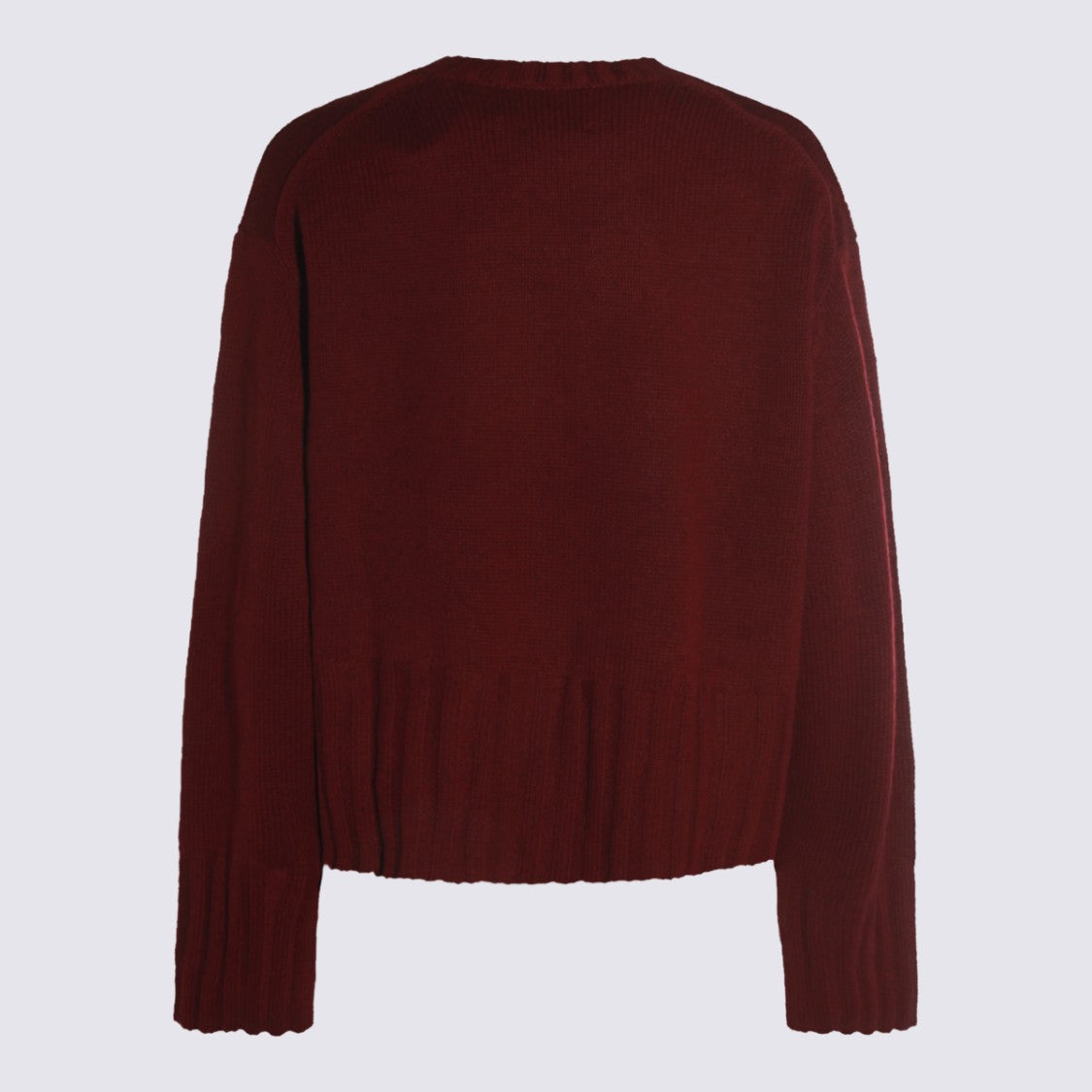 Allude Bordeaux Wool Crewneck Sweater