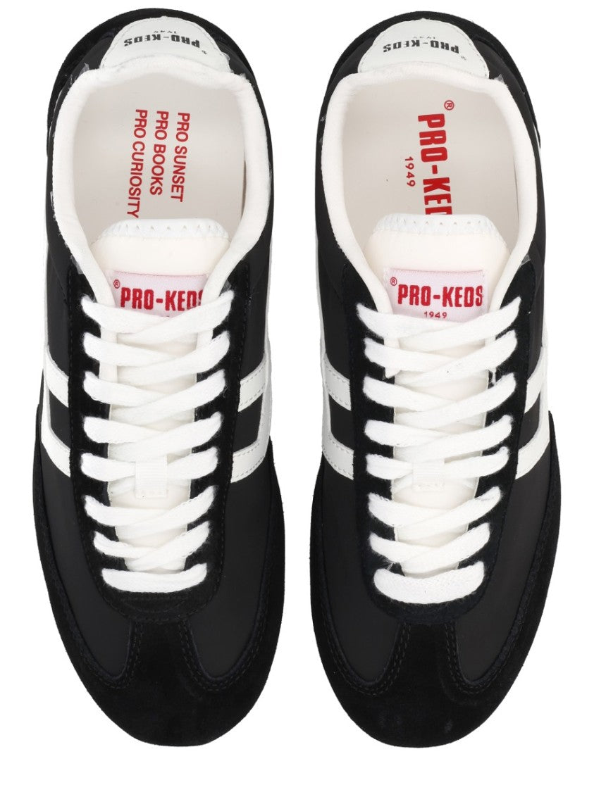 Pro-Keds Black Suede Leather Overlays Sneakers