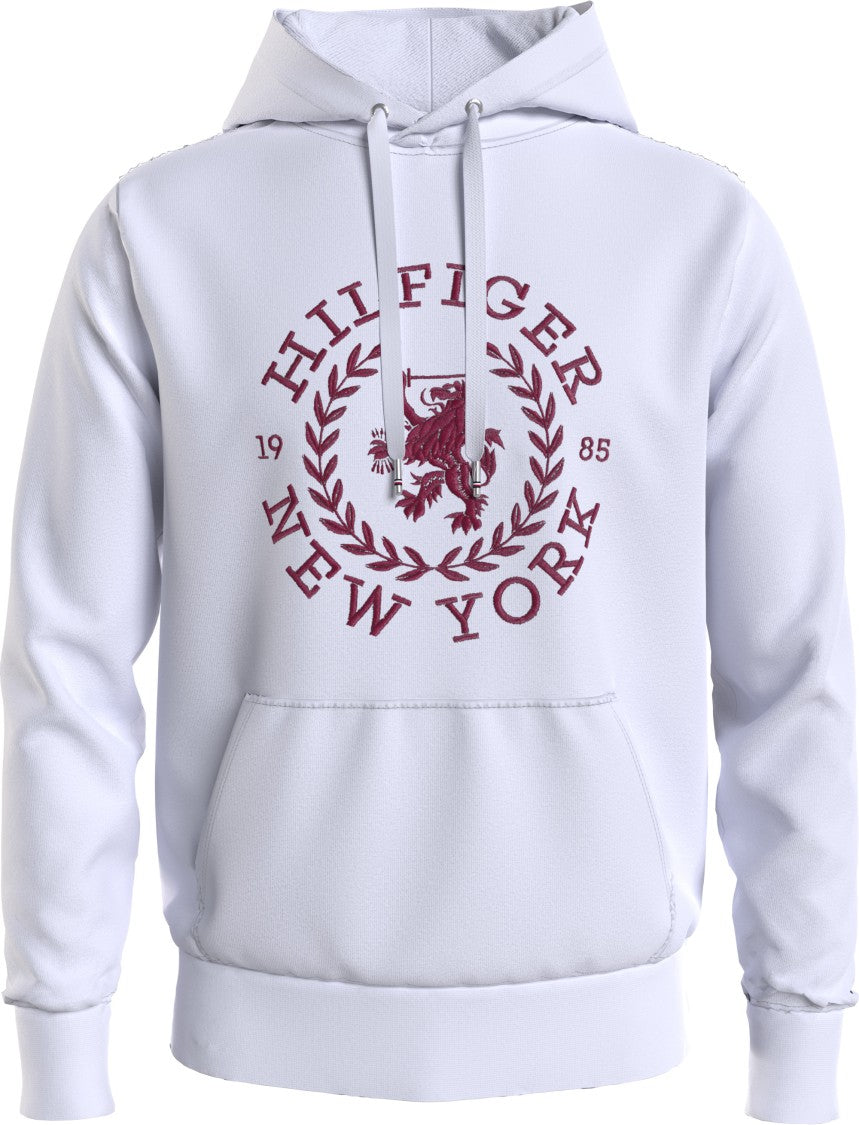 Tommy Hilfiger Maroon Graphic Crest Print Hoodie Pocket