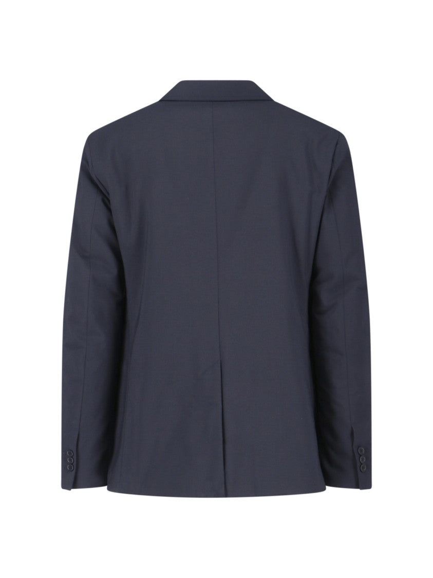 Aspesi Single-Breasted Blazer – Navy Blue