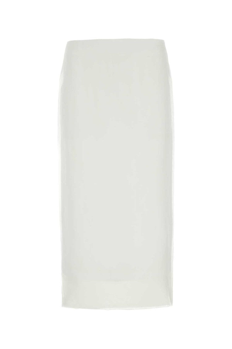 Sportmax White Silk Aceti1234 Skirt