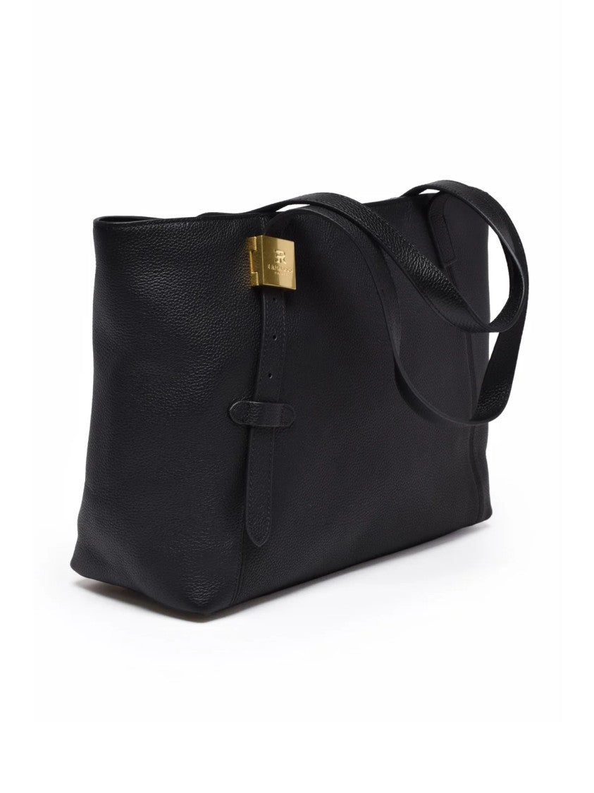 Ermanno Firenze Amelia Shoulder Bag With Textured Leather And Gold-Tone Accents