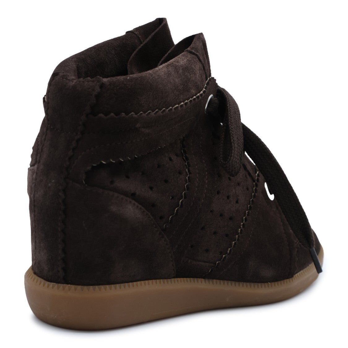 Isabel Marant Perforated Hidden Wedge High-Top Sneakers