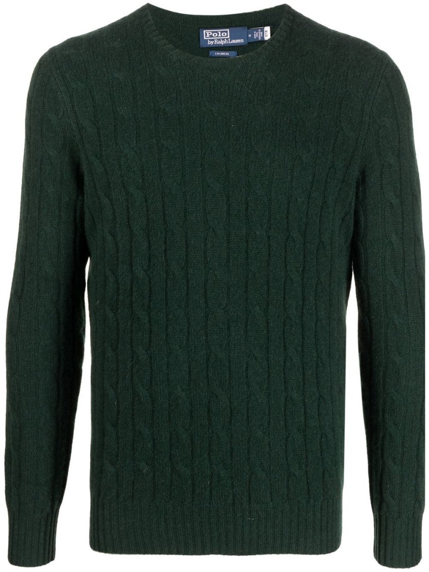 Polo Ralph Lauren Cashmere Crew Neck Sweater With Ribbed Trim