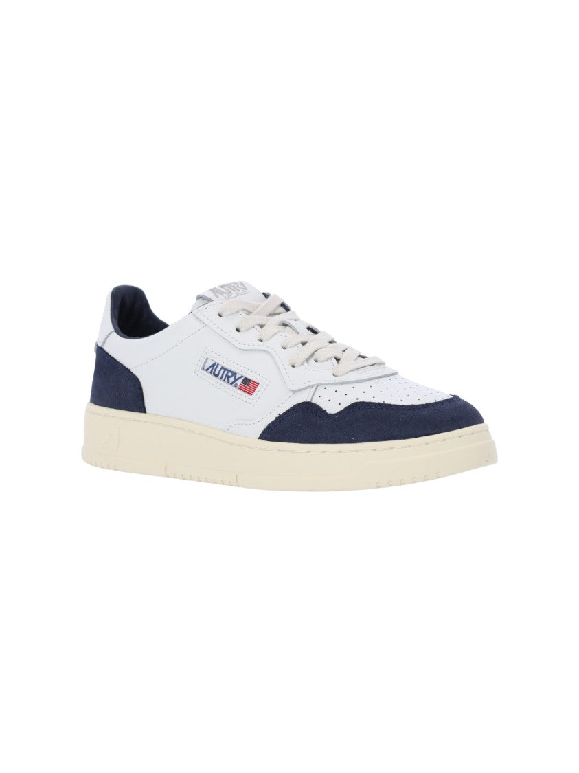 Autry Low-Top Sneakers With Navy Suede Accents