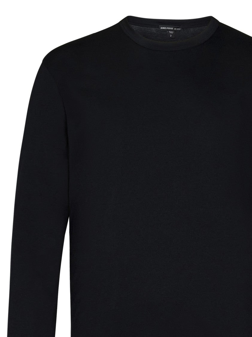 James Perse Ultra-Soft Black Satin-Touch Long-Sleeved T-Shirt