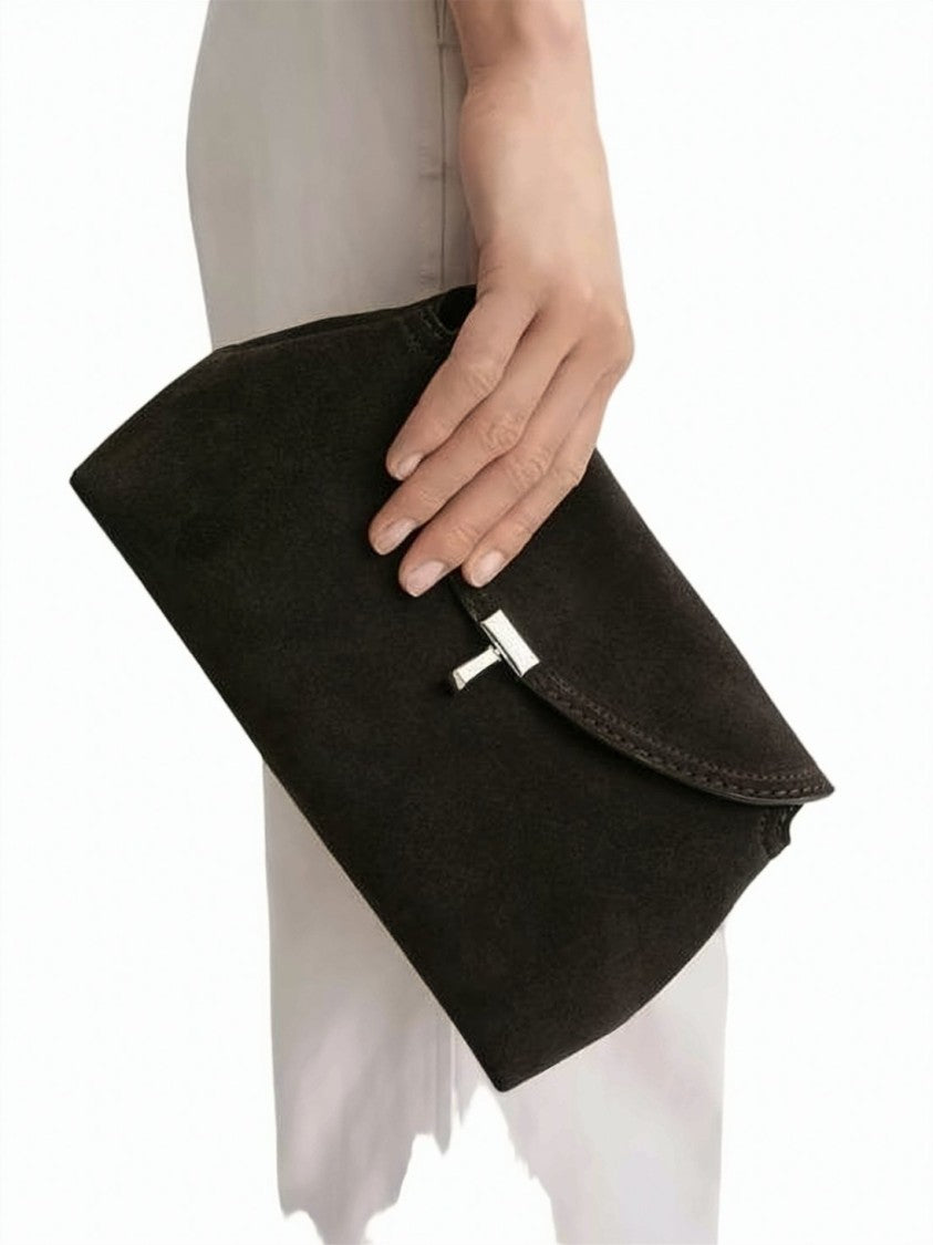 Totême Structured Cow Leather Crossbody Bag With Minimalist Design