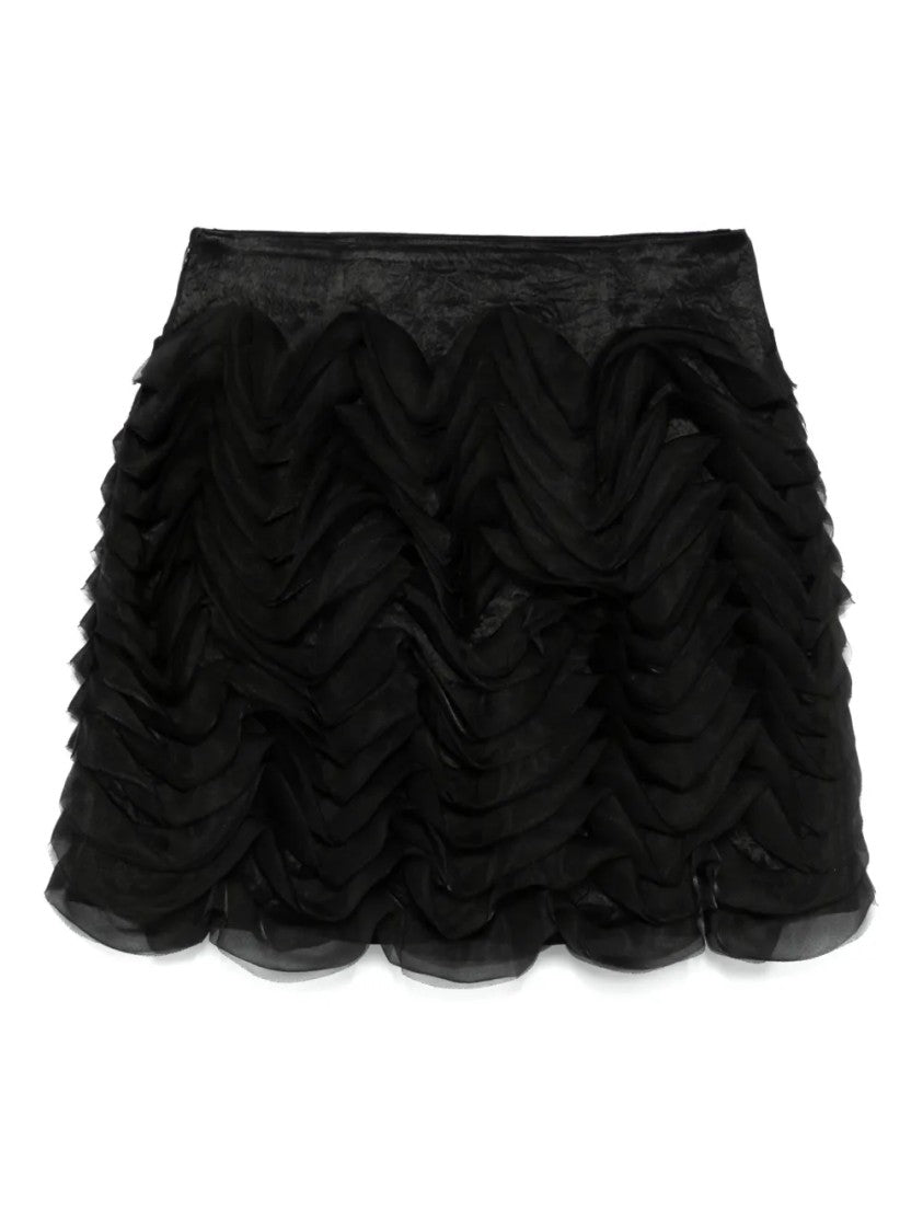 Hui Milano Minimalist Neutral Sleek Silhouette Skirt