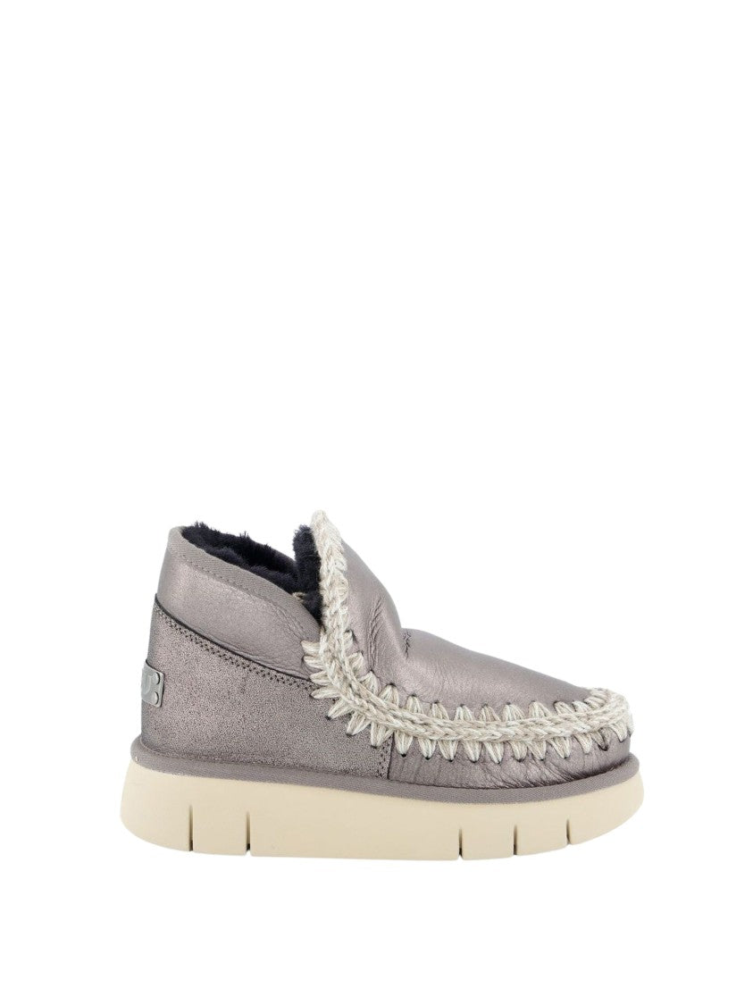 Mou Eskimo Bounce Silver Sheepskin Boots
