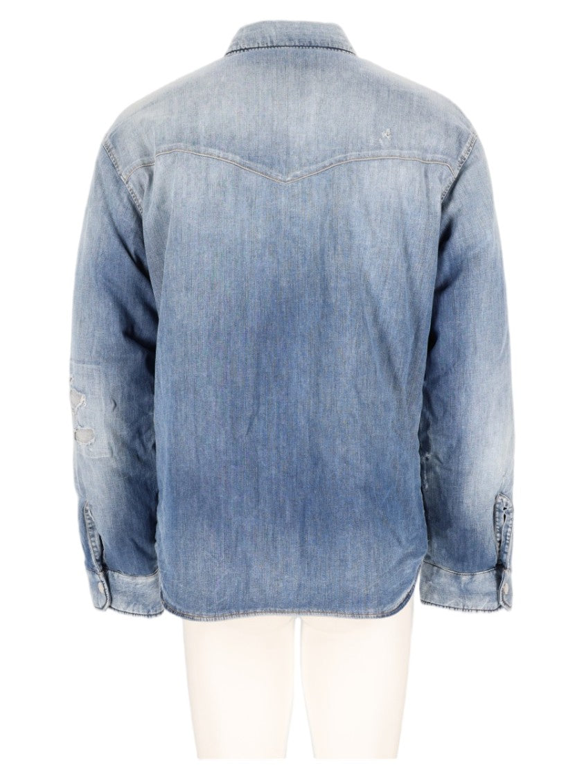 Dsquared2 Classic Flap Pockets Cotton-Blend Denim Shirt