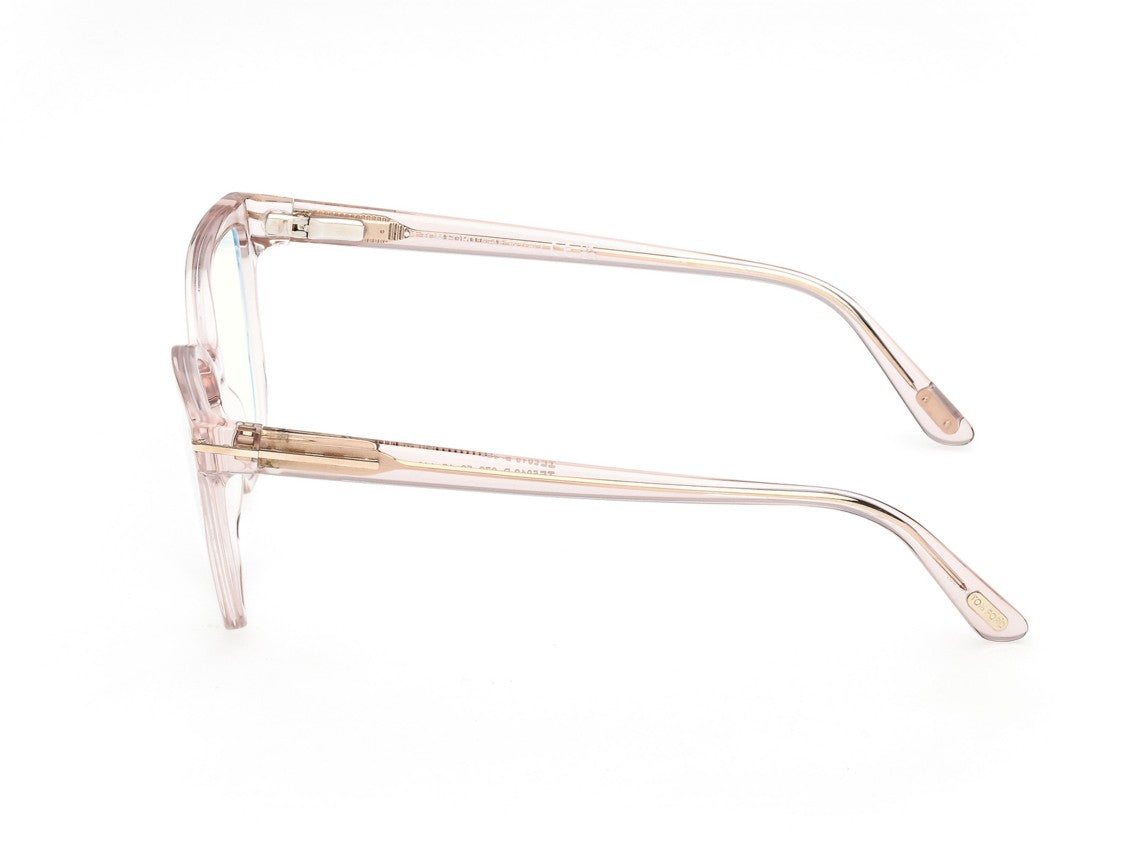 Tom Ford Translucent Pink Acetate Square Frame Eyeglasses