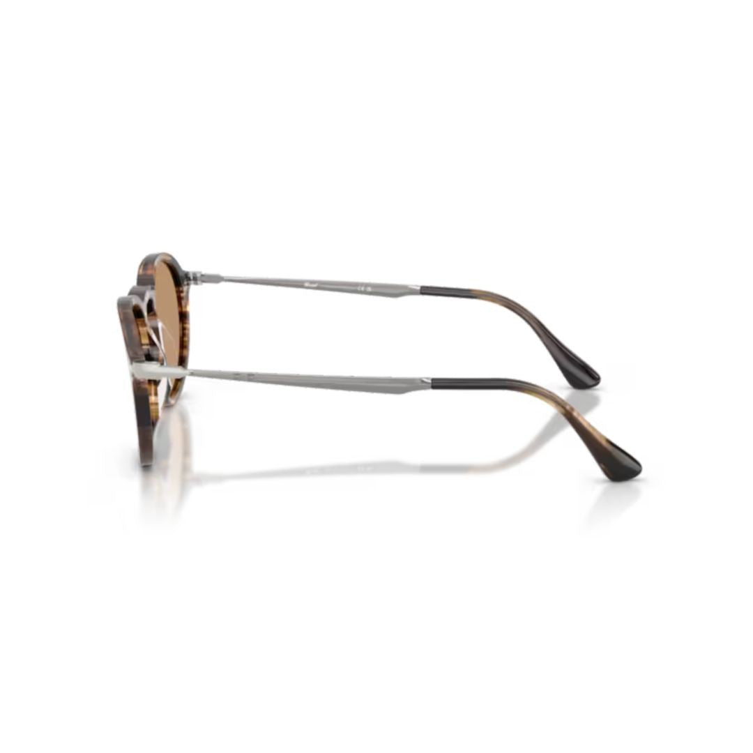 Persol 0Po3383s Rounded Tortoiseshell Acetate Sunglasses With Metal Temples