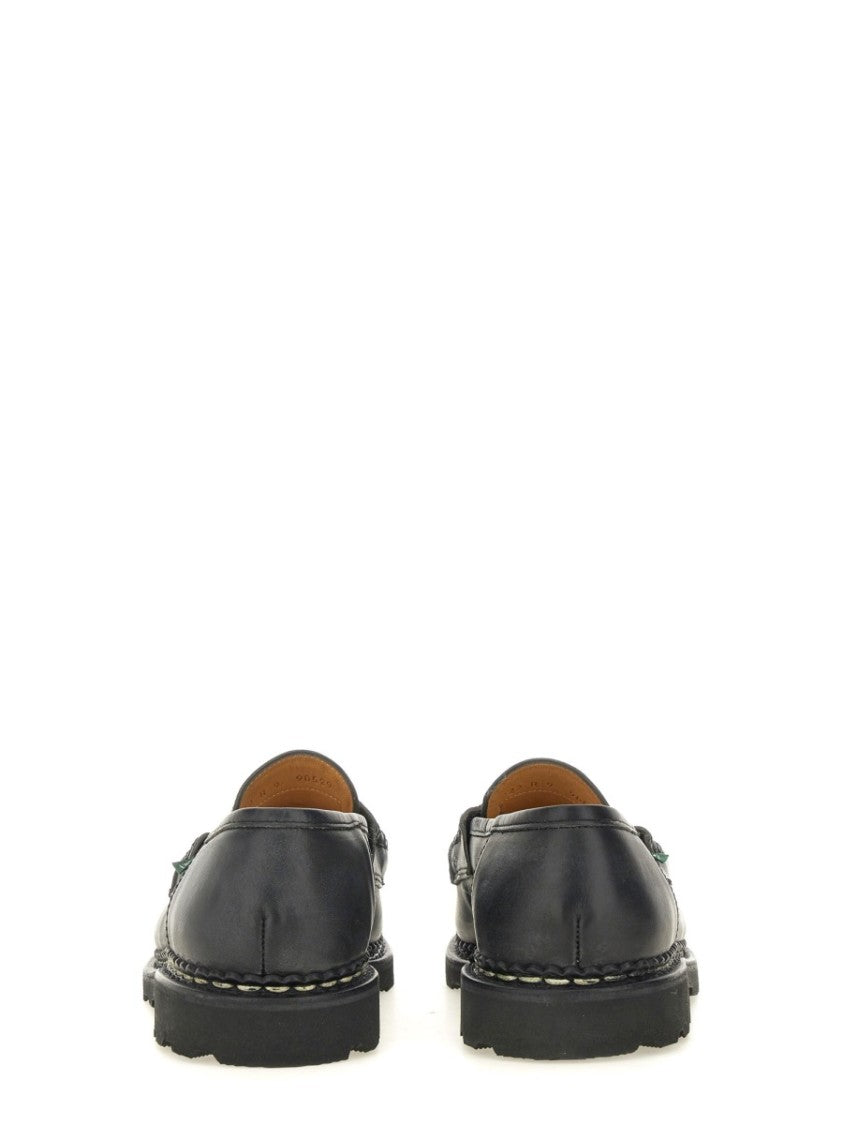 Paraboot Smooth Calf Leather Penny Loafers With Sturdy Sole
