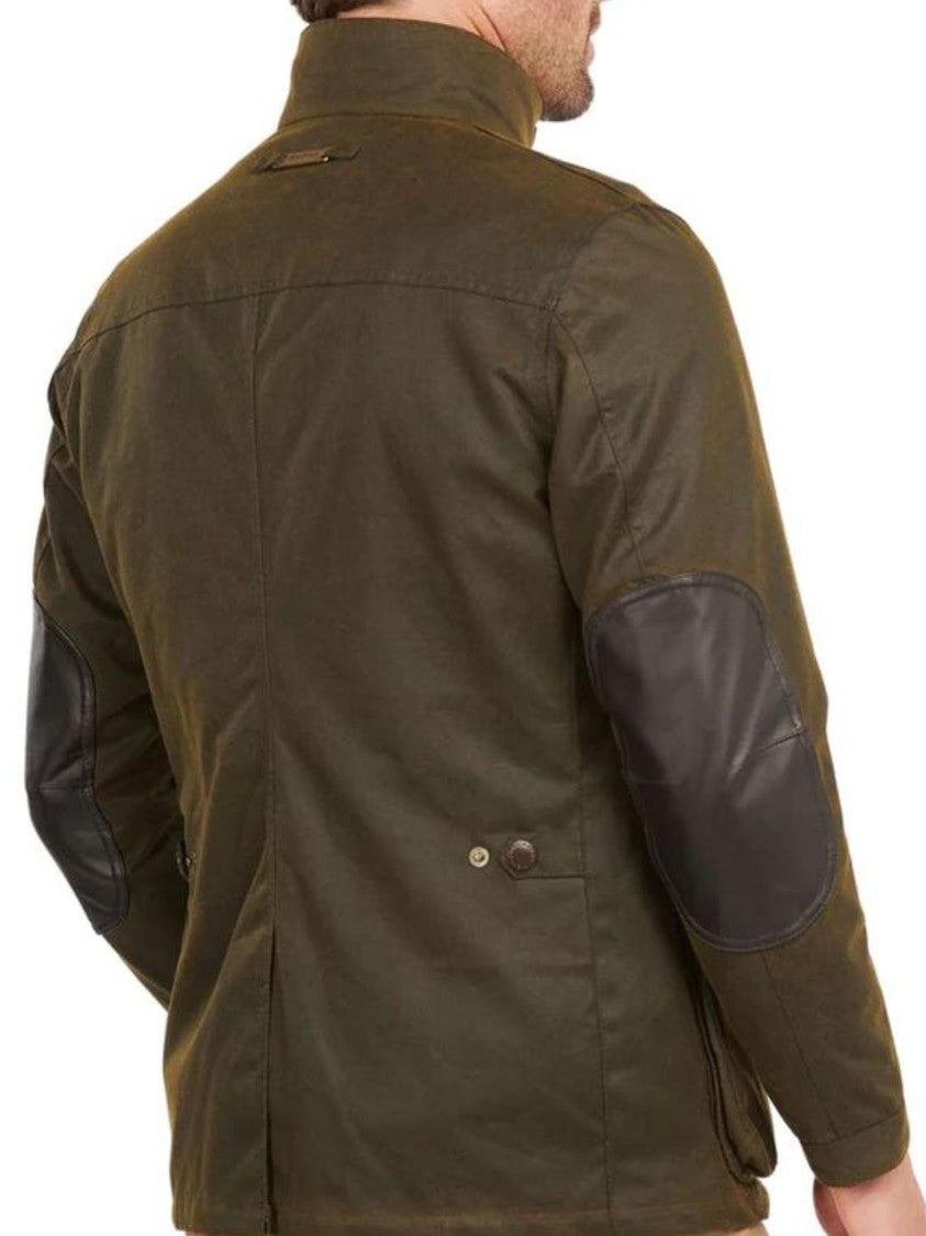 Barbour Olive Green Oban Waxed Cotton Jacket