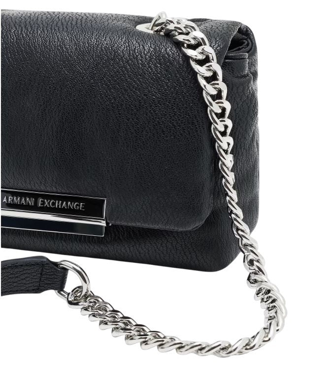 Armani Exchange Refined Compact Shoulder Bag With Chain Strap