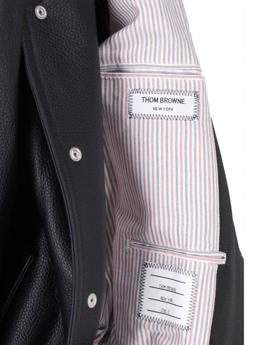 Thom Browne Black Calfskin Blouson Jacket