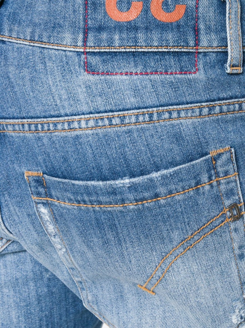 Dondup Classic Straight-Leg Denim Jeans With Distressed Finish
